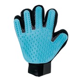 Перчатка массажная для вычесывания шерсти животных (23 * 17 см) голубая. STEFAN.