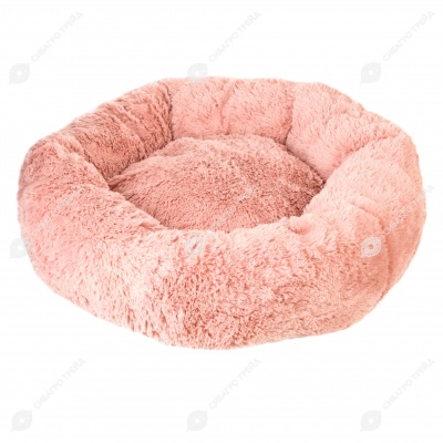Лежак для животных ZooM CLOUD №2 (65 * 65 * 19 см) искусственный мех, розовый. ДАРЭЛЛ.