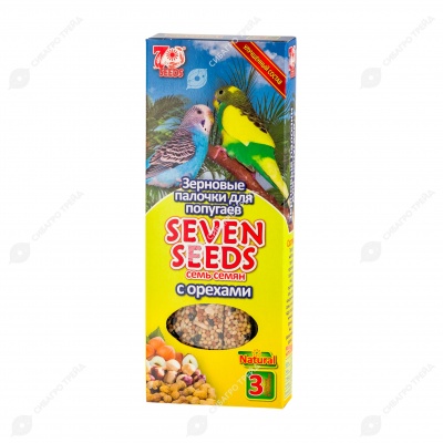 SEVEN SEEDS палочки для попугаев с орехами, 3 шт, 90 г.