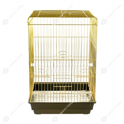 Клетка для птиц 1902G золото (40 * 40 * 59 см). ЗОЛОТАЯ КЛЕТКА,