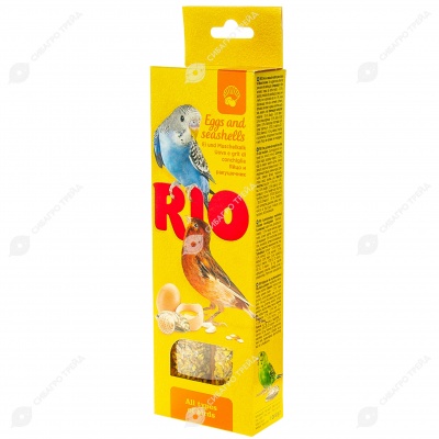 RIO палочки для всех видов птиц с яйцом и ракушечником, 2 шт, 80 г.