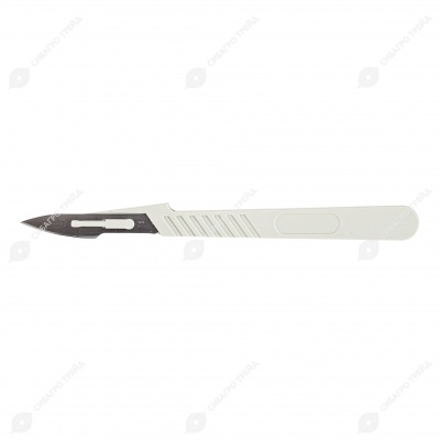 Скальпель одноразовый остроконечный стерильный с пластиковой ручкой №18. HMI.