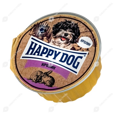 HAPPY DOG паштет для собак (КРОЛИК), 125 г.