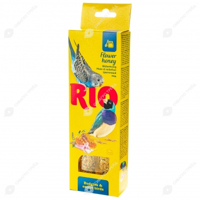 RIO палочки для волнистых попугаев и экзотов с мёдом, 2 шт, 80 г.