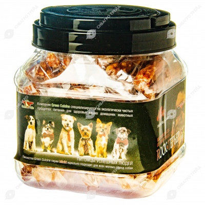 Лакомство ROCK-ТЕРЬЕР колбаски для собак мини пород (УТКА С РИСОМ), 750 г. GQ MINIKI.