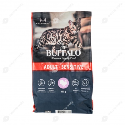 MR. BUFFALO ADULT SENSITIVE для кошек с чувствительным пищеварение (ИНДЕЙКА), 0,4 кг.