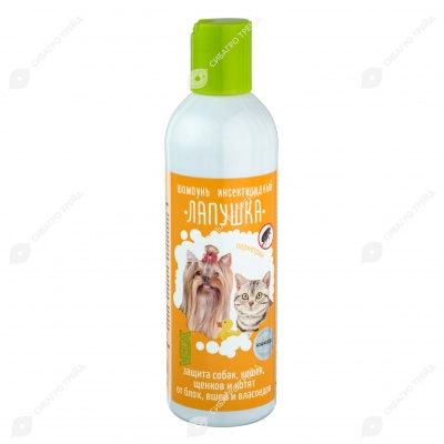 ЛАПУШКА шампунь инсектицидный для собак и кошек, 220 мл.
