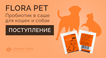 Поступление! Пробиотик FLORA PET в саше для кошек и собак