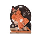 Шлейка WOGY Мишка (13 * 10,5 см) с поводком (120 * 1 см) для кошек, микс