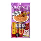 INABA Ciao Churu пюре из тунца магуро и лобстера для кошек, 4 шт по 14 г