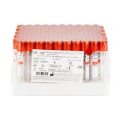 Пробирка вакуумная, цвет КРАСНЫЙ (активатор свёртывания, для исследования сыворотки), 9 мл, 100 шт