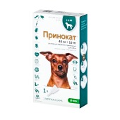 Принокат капли для собак до 4 кг, 40/10 мг, 1 пипетка 0,4 мл