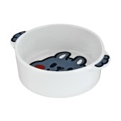 Миска WOGY Веселые мордашки (d=17,7 см, h=6 см) для животных, керамическая с принтом, микс