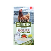 ДЕРЕВЕНСКИЕ ЛАКОМСТВА Холистик Нежное пюре из курицы с икрой летучей рыбы для кошек, 4 шт по 10 г