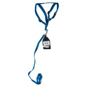 Комплект шлейка (ОШ 20-30 см, ОГ 30-45 см) и поводок (1,2 м), 1 см, СИНИЙ, ДАРЭЛЛ