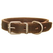 Ошейник №20 кожаный (ДВОЙНОЙ, СТРАЗЫ), КАСКАД