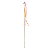 Дразнилка-удочка ВЕРНЫЕ ДРУЗЬЯ кисточка из лент, деревянная палочка