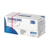DAMALENE (ПП) монофиламентная нерассасывающаяся нить (1 * 75 см, 3-0) с иглой 20 мм, 3/8, обратно-режущая, 12 шт