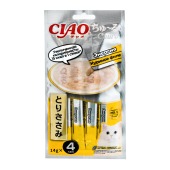 INABA Ciao Churu функциональное пюре из куриного филе для кошек (энергия), 4 шт по 14 г