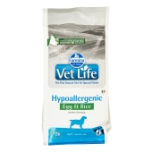 VET LIFE HYPOALLERGENIC для собакпри пищевой аллергии (ЯЙЦО, РИС), 2 кг (Годен до 06.2026 г.)