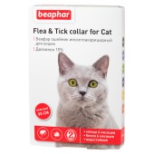 BEAPHAR ошейник для кошек КРАСНЫЙ, 35 см