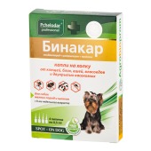 БИНАКАР капли для мелких собак, 4 пипетки по 0,5 мл