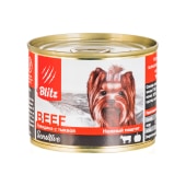 BLITZ Sensitive консервы для собак всех пород и возрастов (ГОВЯДИНА, ТЫКВА), 200 г