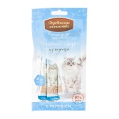 ДЕРЕВЕНСКИЕ ЛАКОМСТВА нежное пюре для кошек (ТУНЕЦ), 4 шт по 10 г