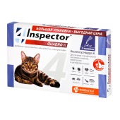 INSPECTOR QUADRO капли для кошек 1 - 4 кг, 3 пипетки