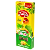 HAPPY JUNGLE палочки для птиц, медовый микс, 3 шт, 90 г (Мятая упаковка)