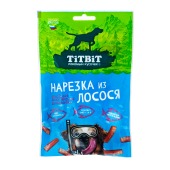 TITBIT лакомство нарезка из лосося для собак, 80 г