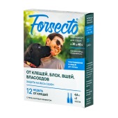 FORSECTO капли на холку для собак 30-40 кг, 4 мл (2 пипетки) (Годен до 31.05.2026 г.)