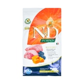 N&D PUMPKIN для стерилизованных кошек (ЯГНЕНОК, ЧЕРНИКА, ТЫКВА), 1,5 кг