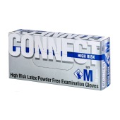 Перчатки латексные усиленные с удлиненной манжетой, размер M, 50 шт, CONNECT HIGH RISK