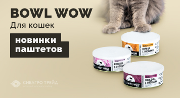 Новинки паштетов Bowl Wow для кошек