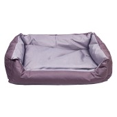 Лежанка ОКСФОРД №2 прямоугольная с подушкой СЕРЫЙ (71 * 51 * 21 см), ДАРЭЛЛ