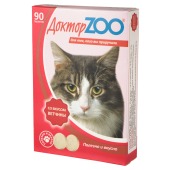 Лакомство ДОКТОРZOO для кошек СО ВКУСОМ ВЕТЧИНЫ и биотином, 90 табл