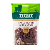 TITBIT лакомство трубочки из мяса утки для собак мини пород, 100 г