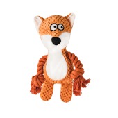 Игрушка-пищалка WOGY Зверята (30 * 26 см) для собак, мягкая с подвижными канатами, шуршит, микс