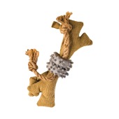 Игрушка брезентовая Кость с резиновыми кольцами с шипами, канатами, 20 см, V.I.Pet