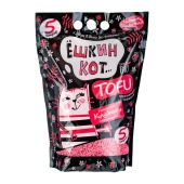 Наполнитель алЁШКИН КОТ TOFU клубника, 5 л (АКЦИЯ 6+2)