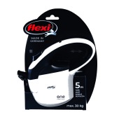 Рулетка ONE FOR ALL (5 м, 30 кг) ремень, белый/черный, FLEXI