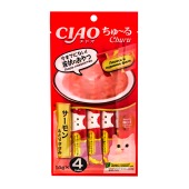 INABA Ciao Churu пюре из курицы и лосося для кошек, 4 шт по 14 г