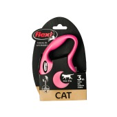 Рулетка CLASSIC CAT ХS (3 м, 8 кг) трос, розовый, FLEXI