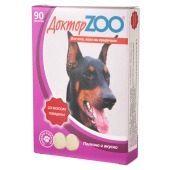 Лакомство ДОКТОРZOO для собак СО ВКУСОМ ГОВЯДИНЫ и биотином, 90 табл