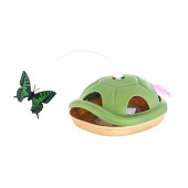 Игрушка WOGY Черепашка (30 * 18 * 16 см) для кошек, интерактивная, с подвижными дразнилками бабочка и перо