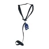 Комплект шлейка (ОШ до 25 см) и поводок (1,2 м), 1,2 см, ЧЁРНЫЙ, ДАРЭЛЛ