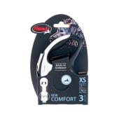 Рулетка COMFORT XS (3 м, до 12 кг) ремень, чёрный, FLEXI