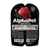 ALPHAPET консервы для собак (ОЛЕНИНА, СЕВЕРНЫЕ ЯГОДЫ), 100 г