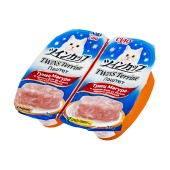INABA Twins Terrine паштет с тунцом магуро и куриным филе со вкусом морского гребешка для кошек, 2 шт по 35 г